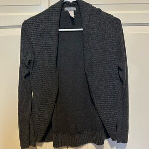 Delia’s gray cardigan